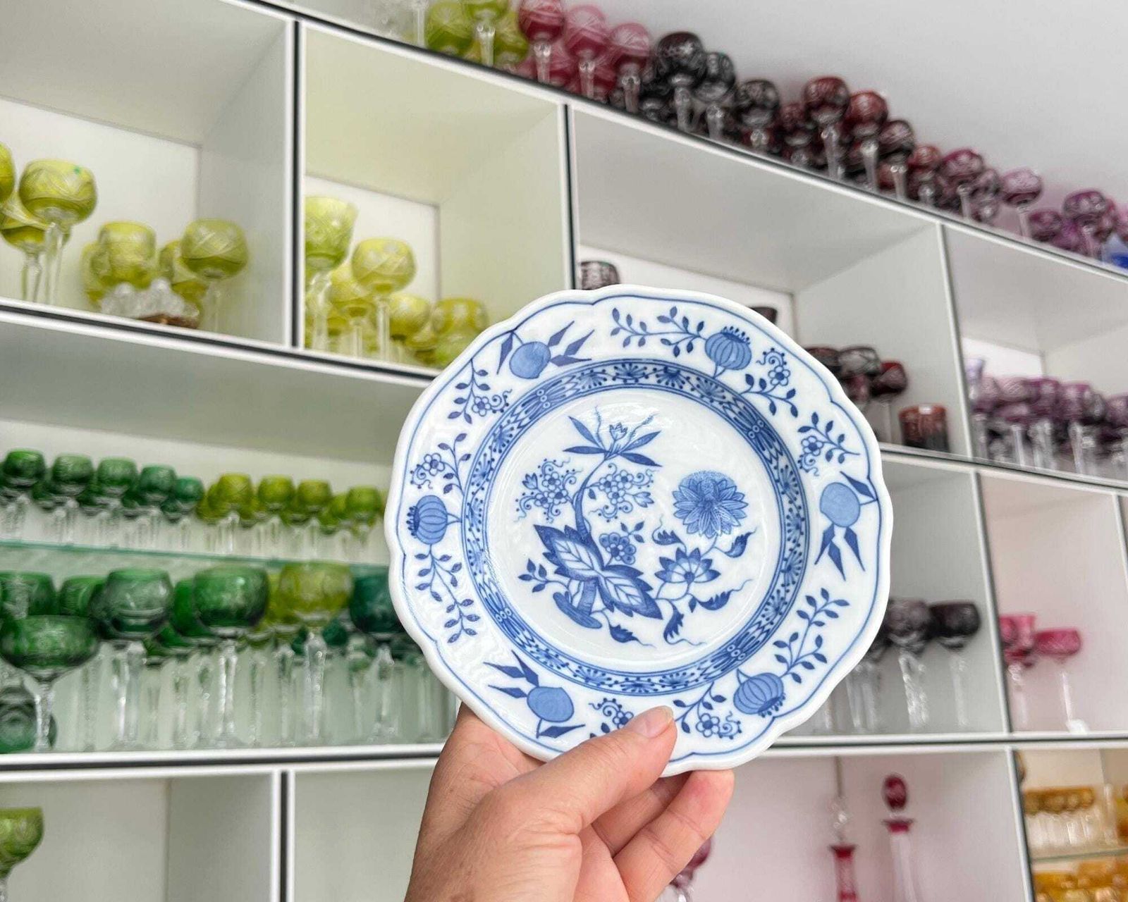 Blue Onion Kleine Borden | 6 Stuks | 6" / 16 Cm | Antiek Blauw Wit photo for sale