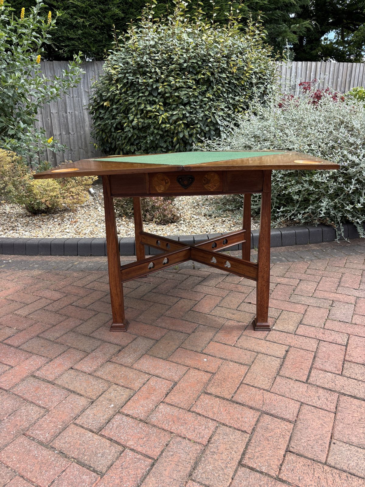 1070.0 Arts & Crafts Walnut Card Table photo