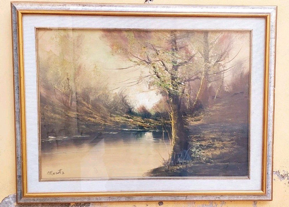 Oil Painting On Canvas Landscape Marotta 50x70 Years 60/70 photo furniture