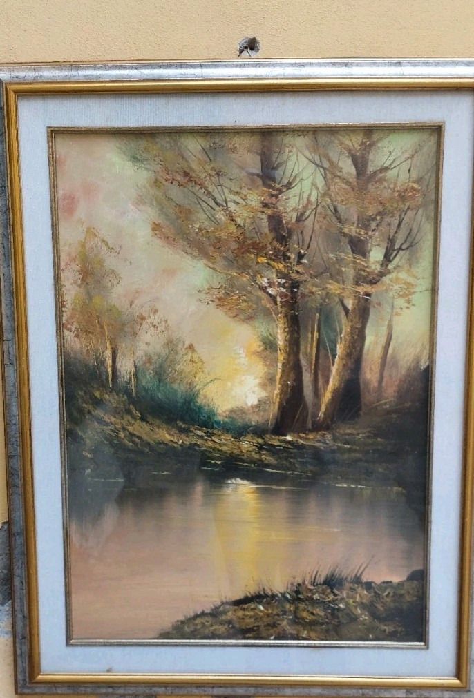 photo for sale Oil Painting On Canvas Landscape 50x70s 60s/70s