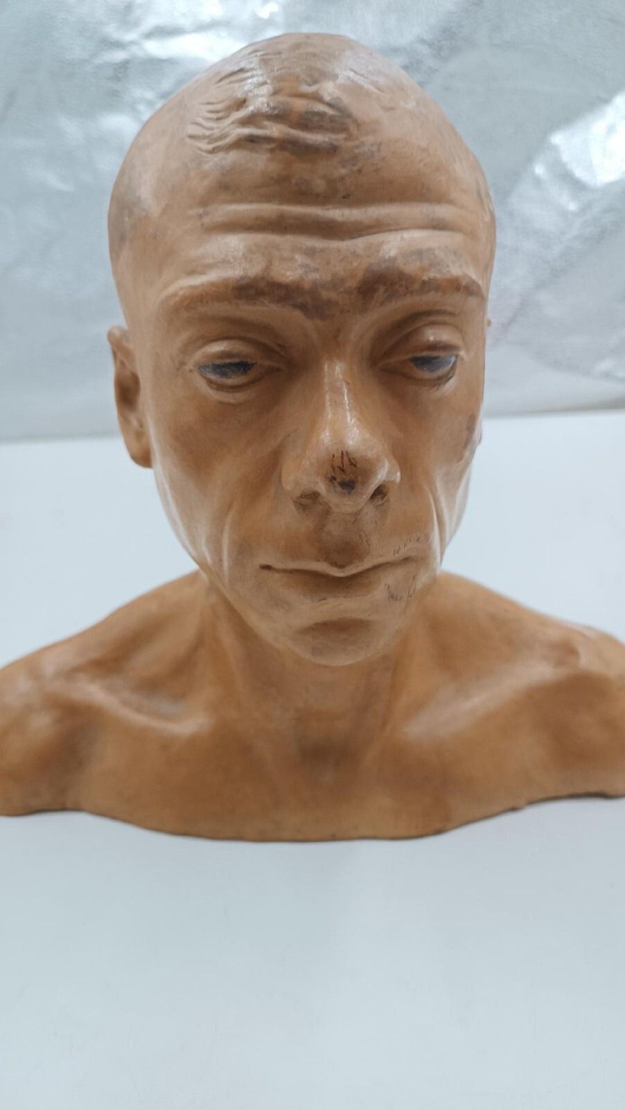 Half Bust Sculpture Manly Portrait Dated 1946 Vincenzi Cesarino (1914 2011 photo for sale