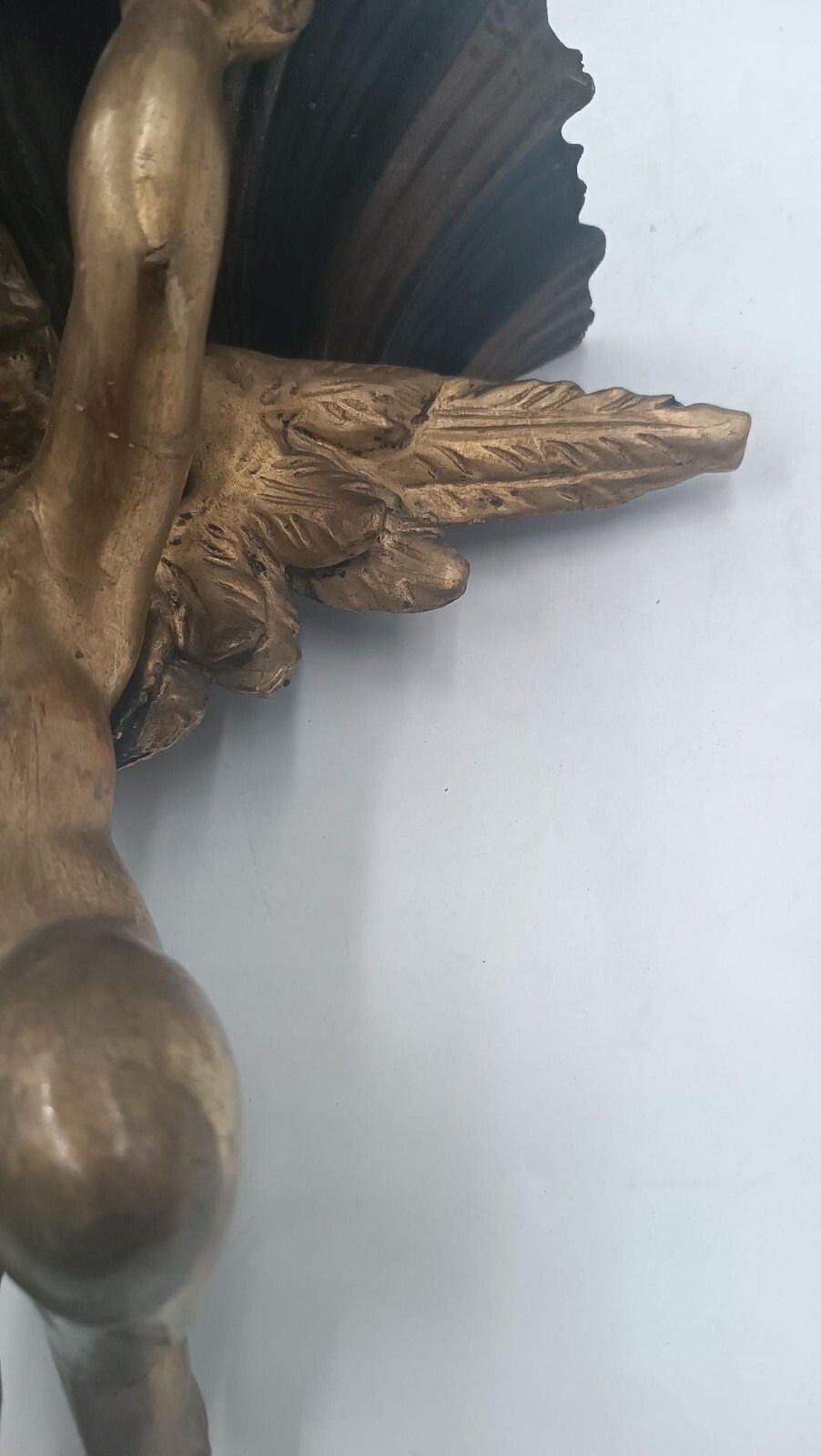 Antique Angel Shelf In Gilded Wood Late 700s, Italian Manufacture photo buy