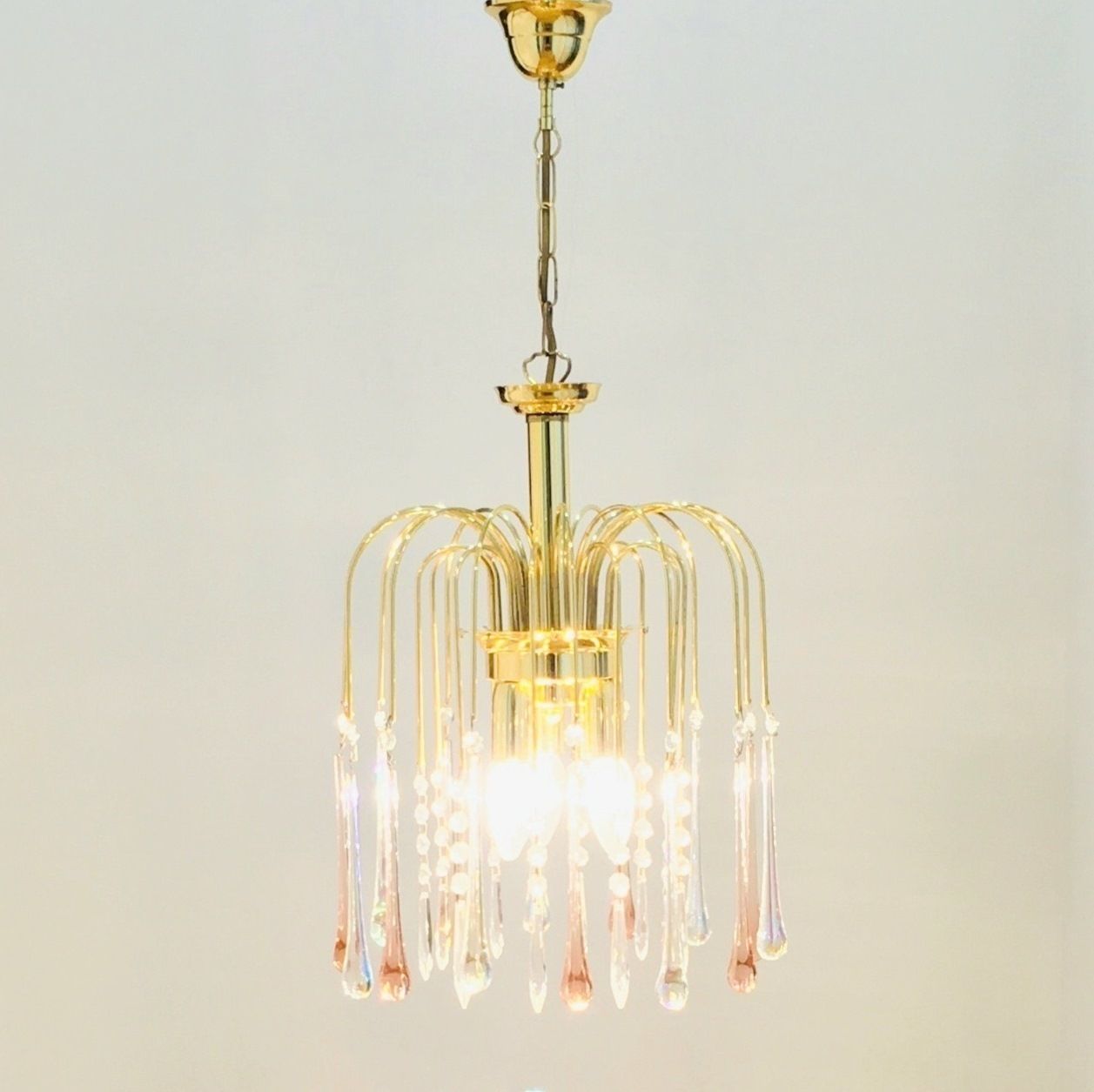 Murano Glass Teardrop Waterfall Chandelier, Italy, 1970s photo 425.0