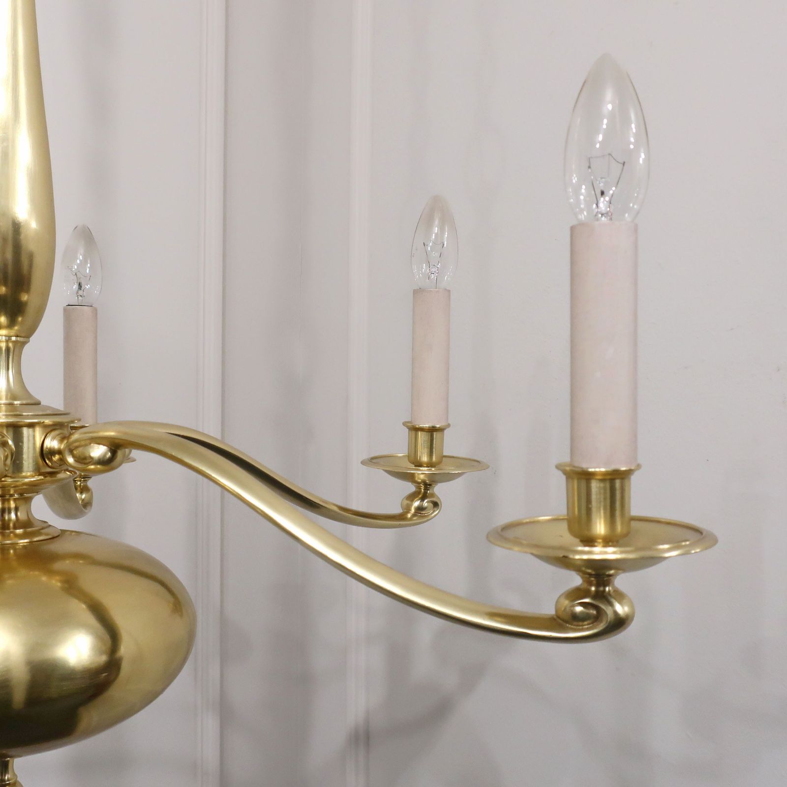 photo furniture Large English Art Nouveau Gilt Bronze Chandelier