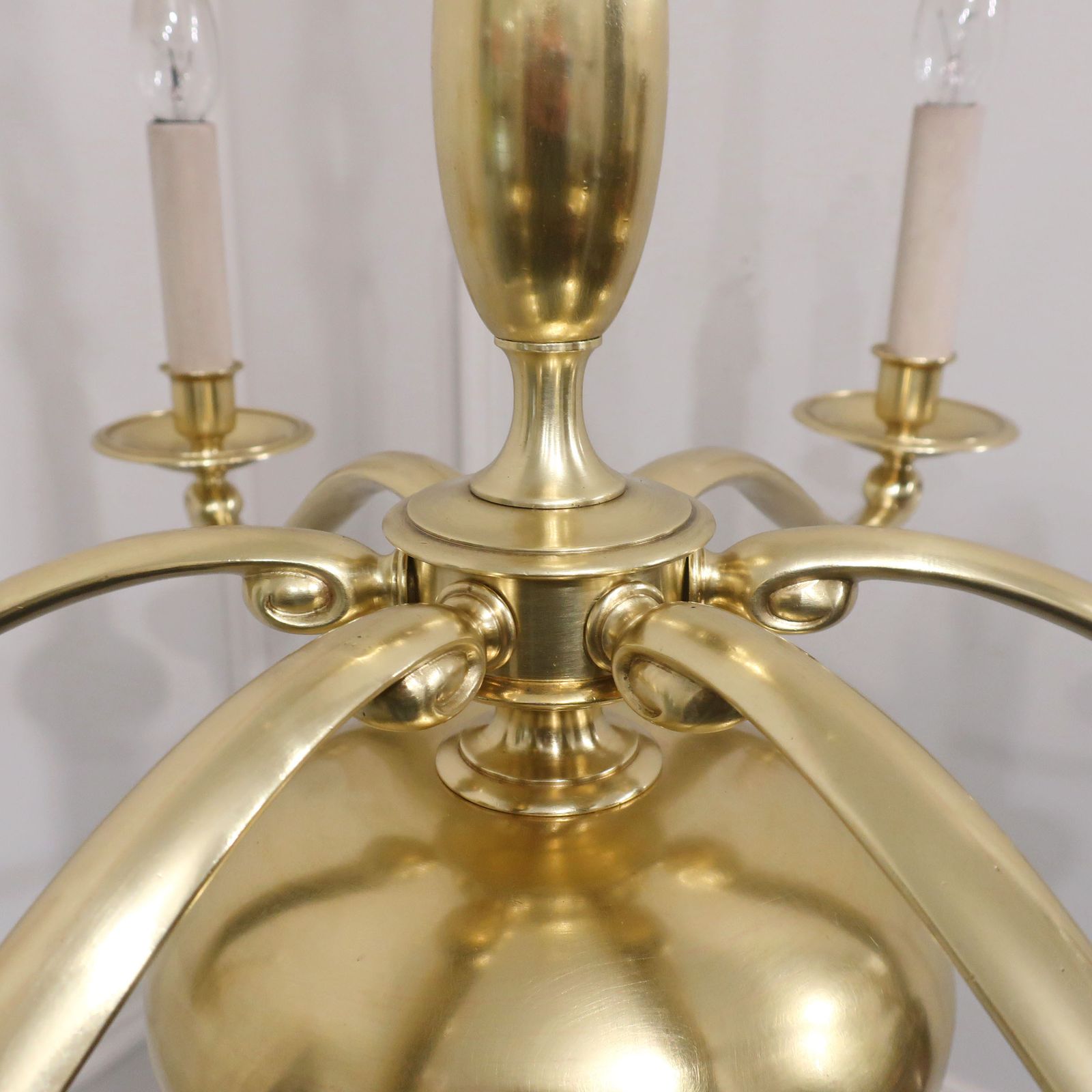 Lighting Large English Art Nouveau Gilt Bronze Chandelier photo