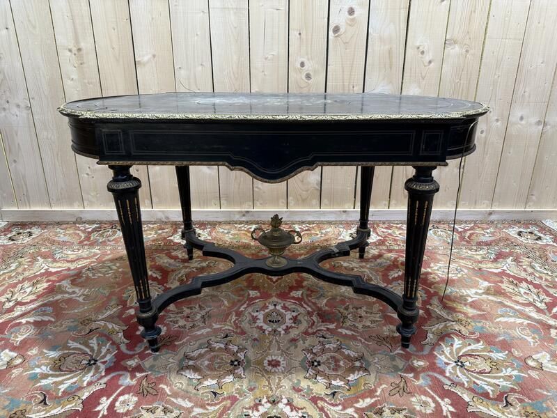 Bureau   Consile D'entrée époque Napoléon III En Bois Noirci photo vinterior