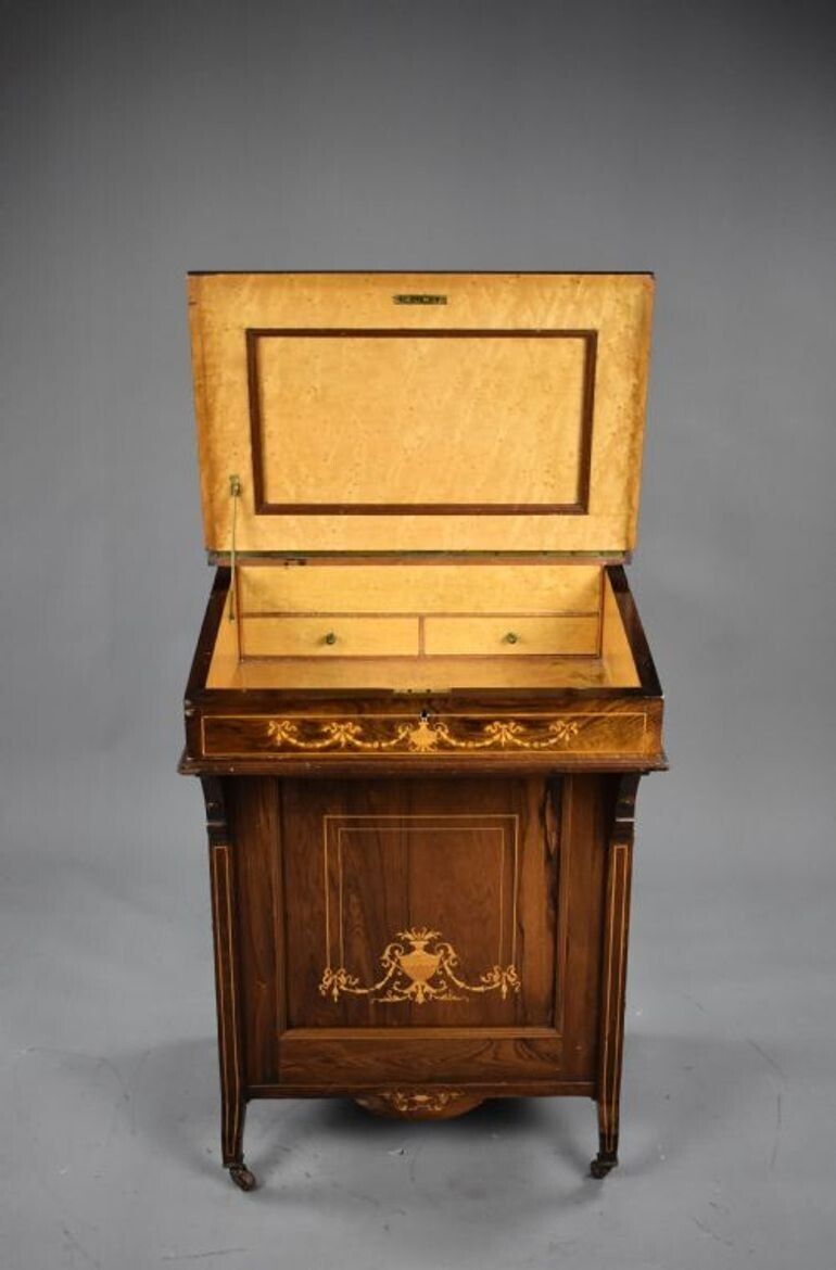 Victorian Inlaid Rosewood Davenport Desk photo vinterior
