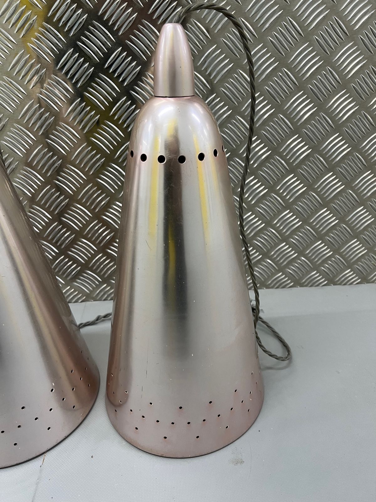 Vintage Mid Century Pendant Lights From St Thomas's Hospital London photo furniture