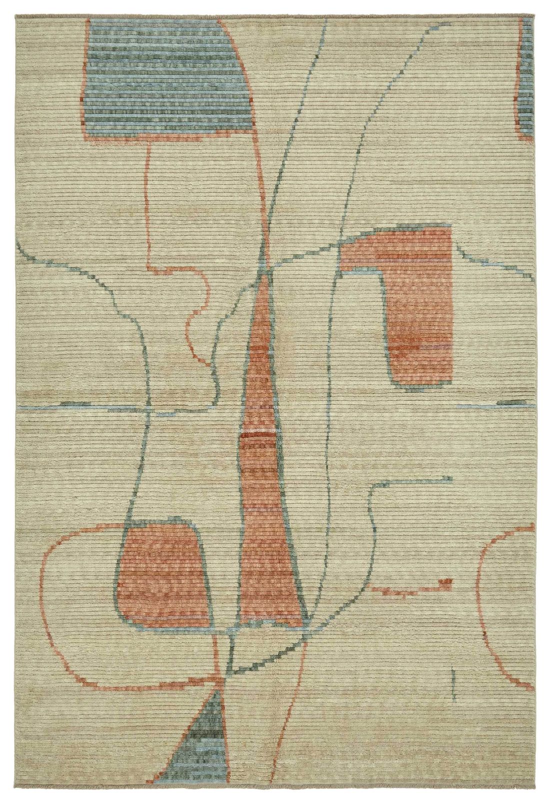 7x10 Hand Knotted Wool Oushak Rug   47700