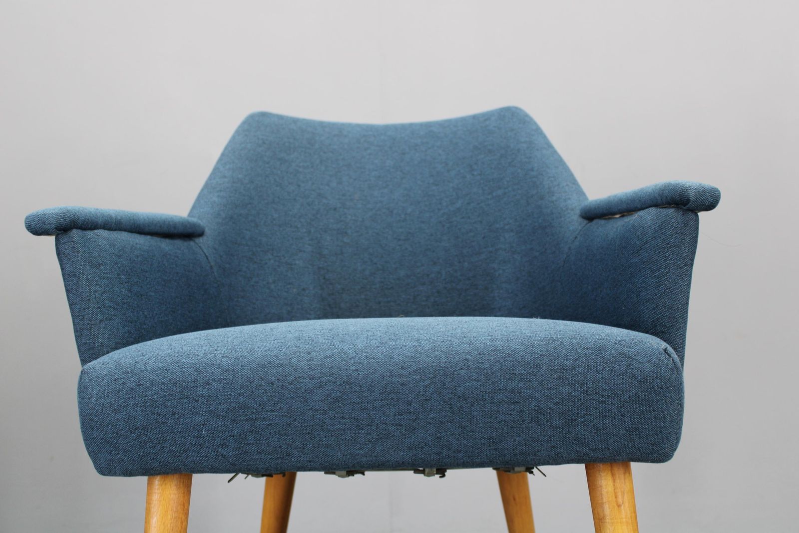 1960s Pair Of Mid Century Refurbished Armchairs, Czechoslovakia photo vintage