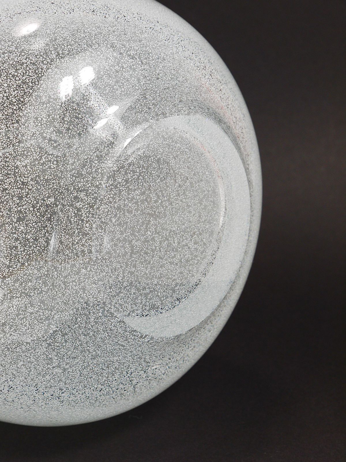 photo for sale Seguso Vetri D’arte Pulegoso Bubble Vase With Handles, Murano, Italy 1950s