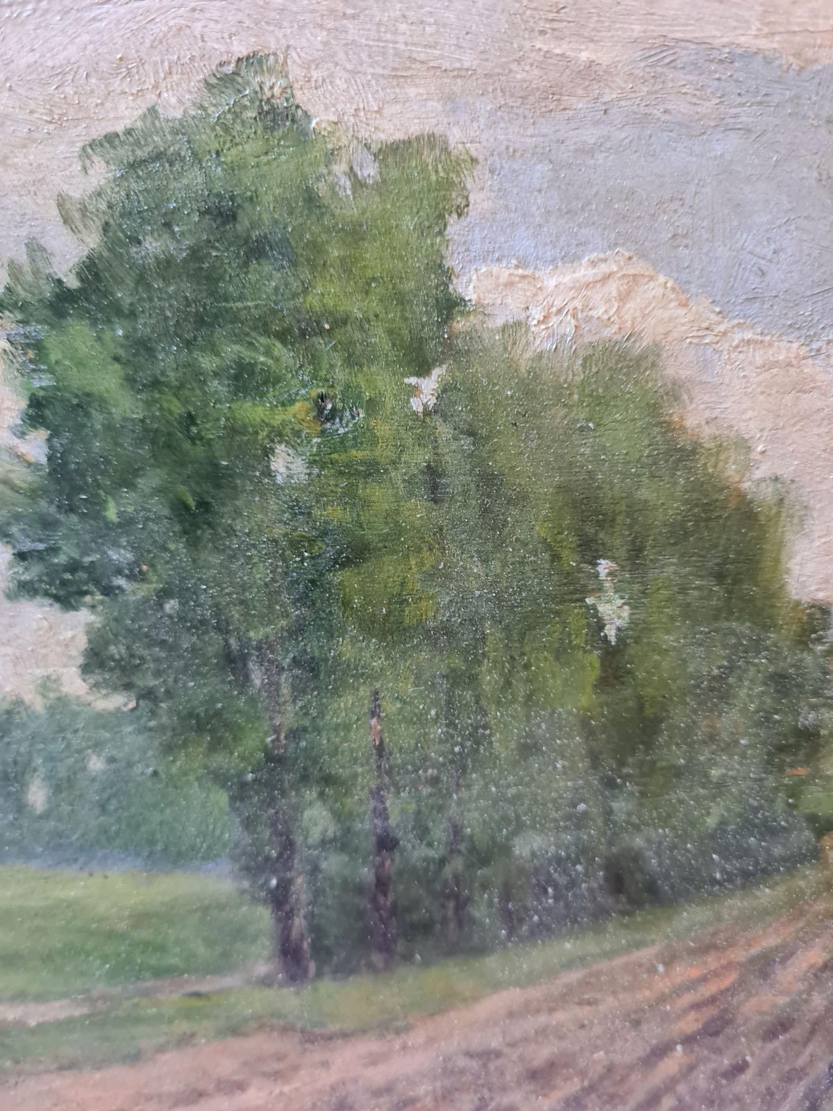 J Richardbarbizon School Landscape, The Poplar Trees, Late 19th Century Oil On Wood Panel photo 590.0