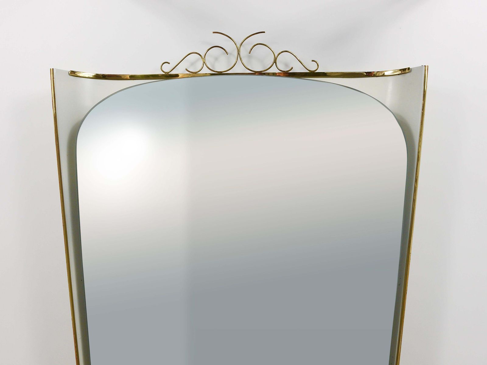 Ernest Igl Illuminated Mid Century Wall Mirror With Brass Crown, By Hillebrand photo Home Decor