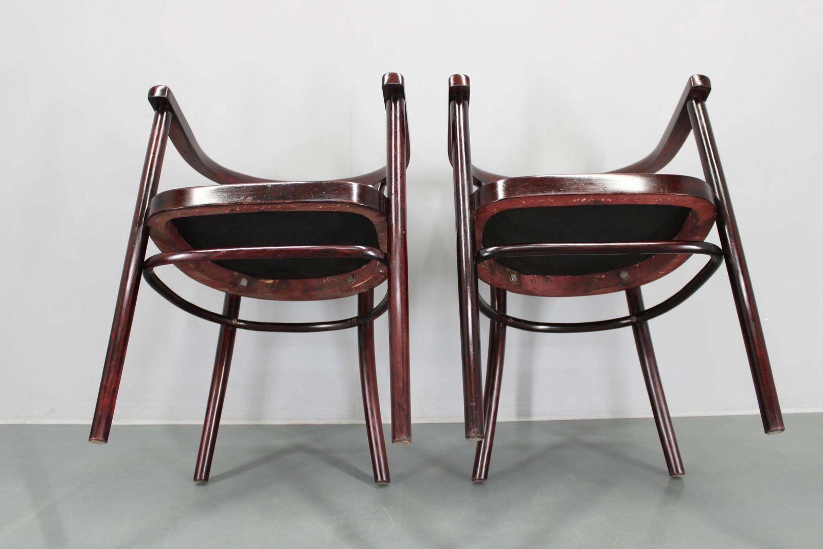 photo vintage 1930s Pair Of Restored Thonet Armchairs, Czechoslovakia