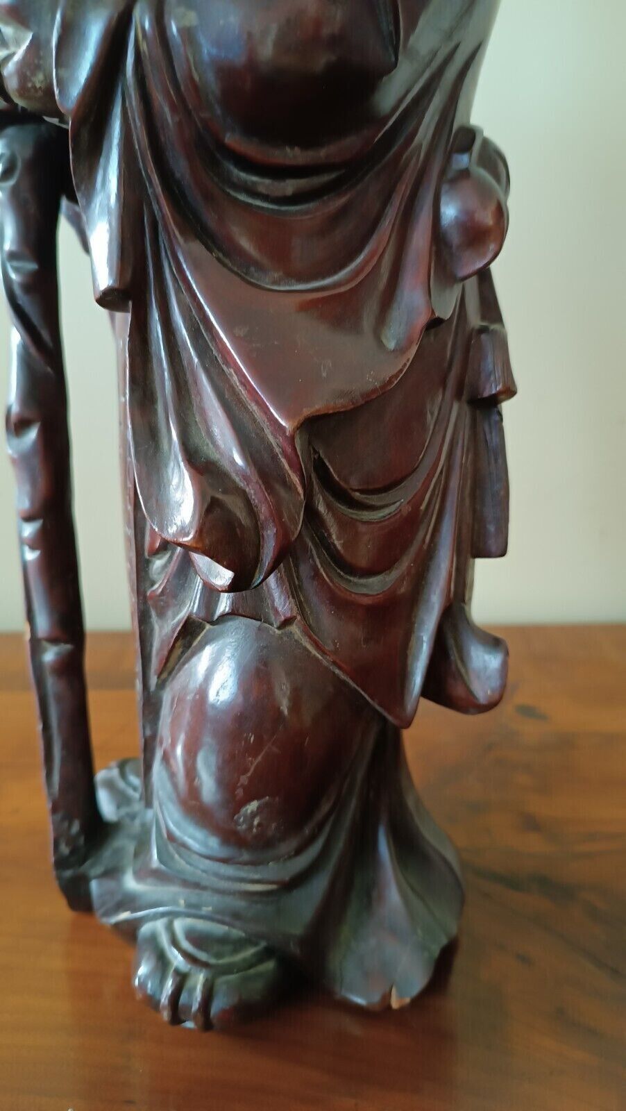 Rosewood Sculpture Late 19th Century China Sage Oriental Art photo 156.0