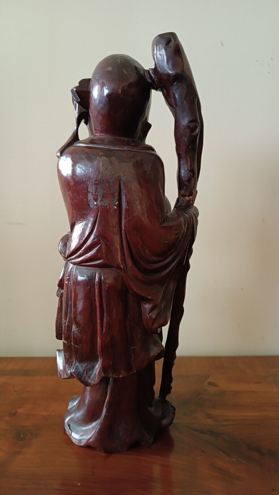 Rosewood Sculpture Late 19th Century China Sage Oriental Art photo buy
