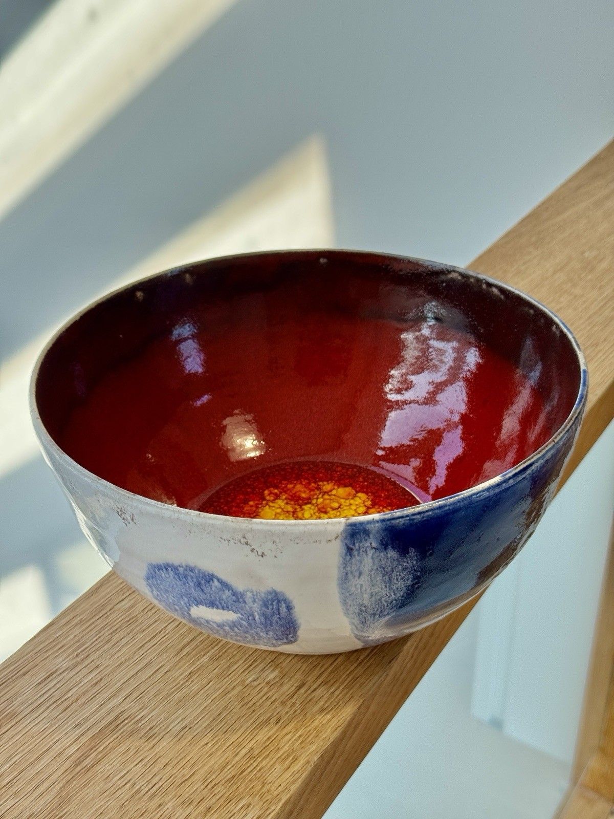Home Decor Gesche Buecker Studio Pottery Hand Thrown Volcanic Glaze Bowl photo