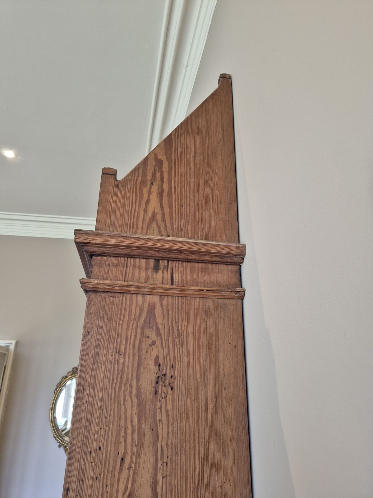 photo vinterior Antique Glasgow School Of Arts Wood Bookcase / Shelving W/Tambour Front 274cm H