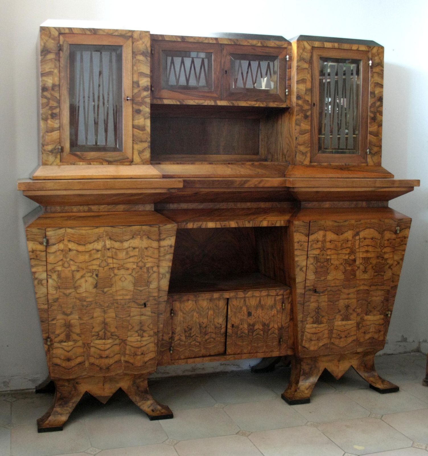Art Deco Two Body Sideboard, Italy, Rome, Made For Minister Bottai In 1933 photo furniture