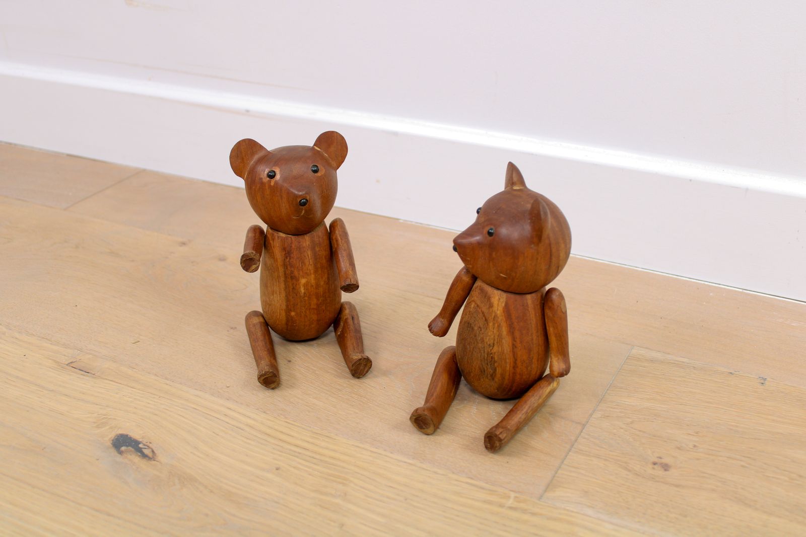 A Pair Mid Century Danish Teddy Bears In Teak   Kay Bojesen Style photo buy
