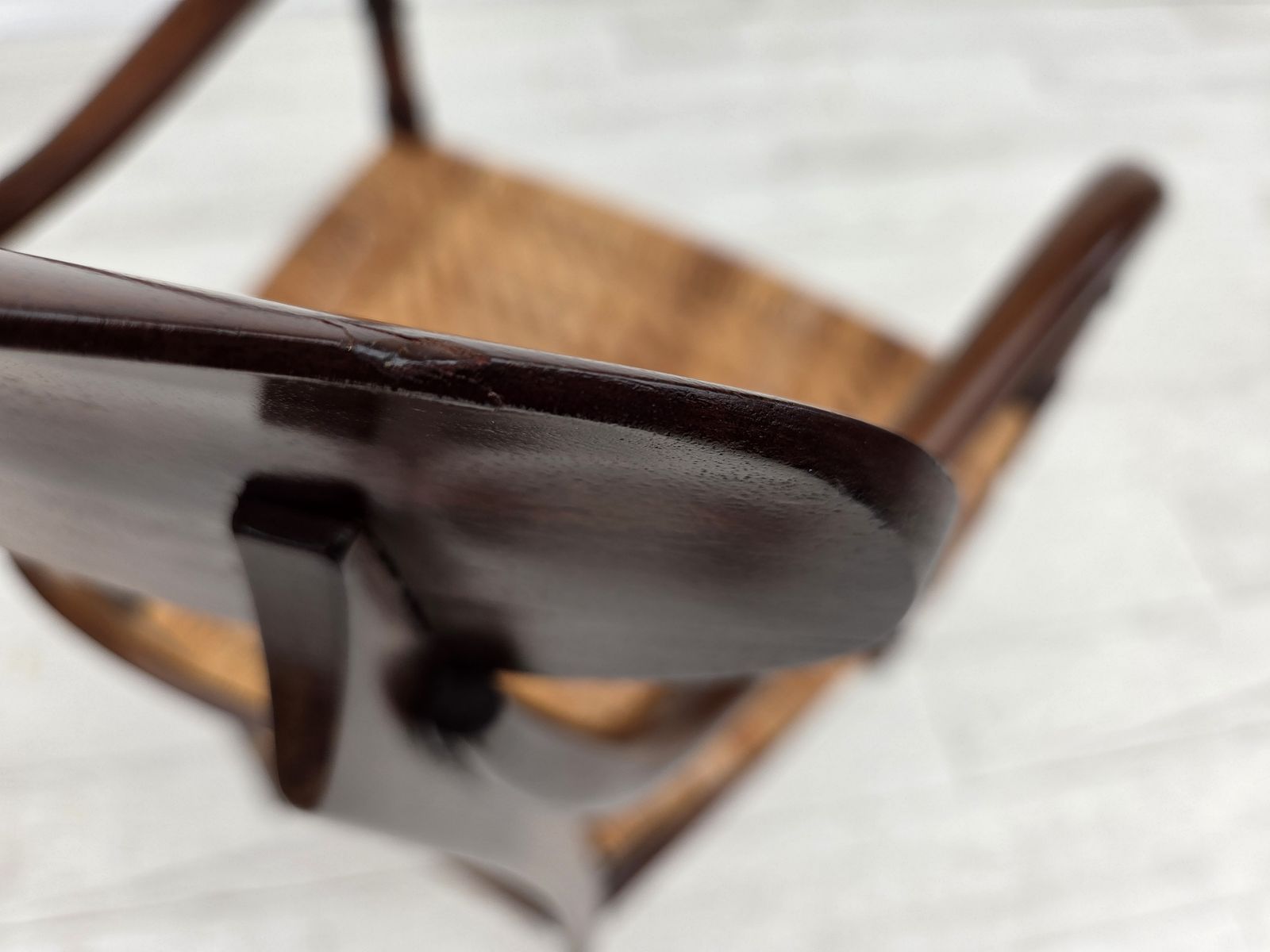 Furniture 1970s, Italian Design By Fratelli Levaggi, 2 Armchairs, Model "Campanino", Cherry Wood. photo