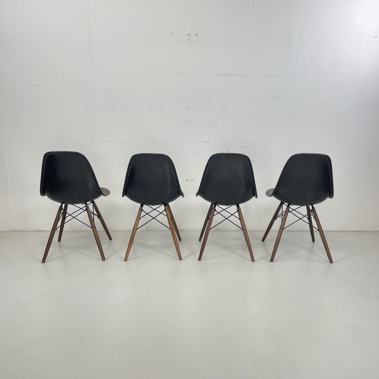 Eames Vitra Dsw Upholstered Side Chairs With Original Grey Covers photo buy