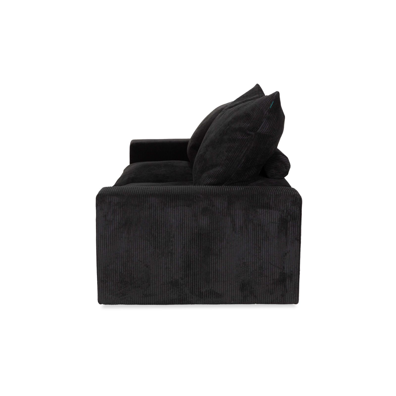 Meubels Mycs Flayr Fabric Four Seater Black Sofa photo