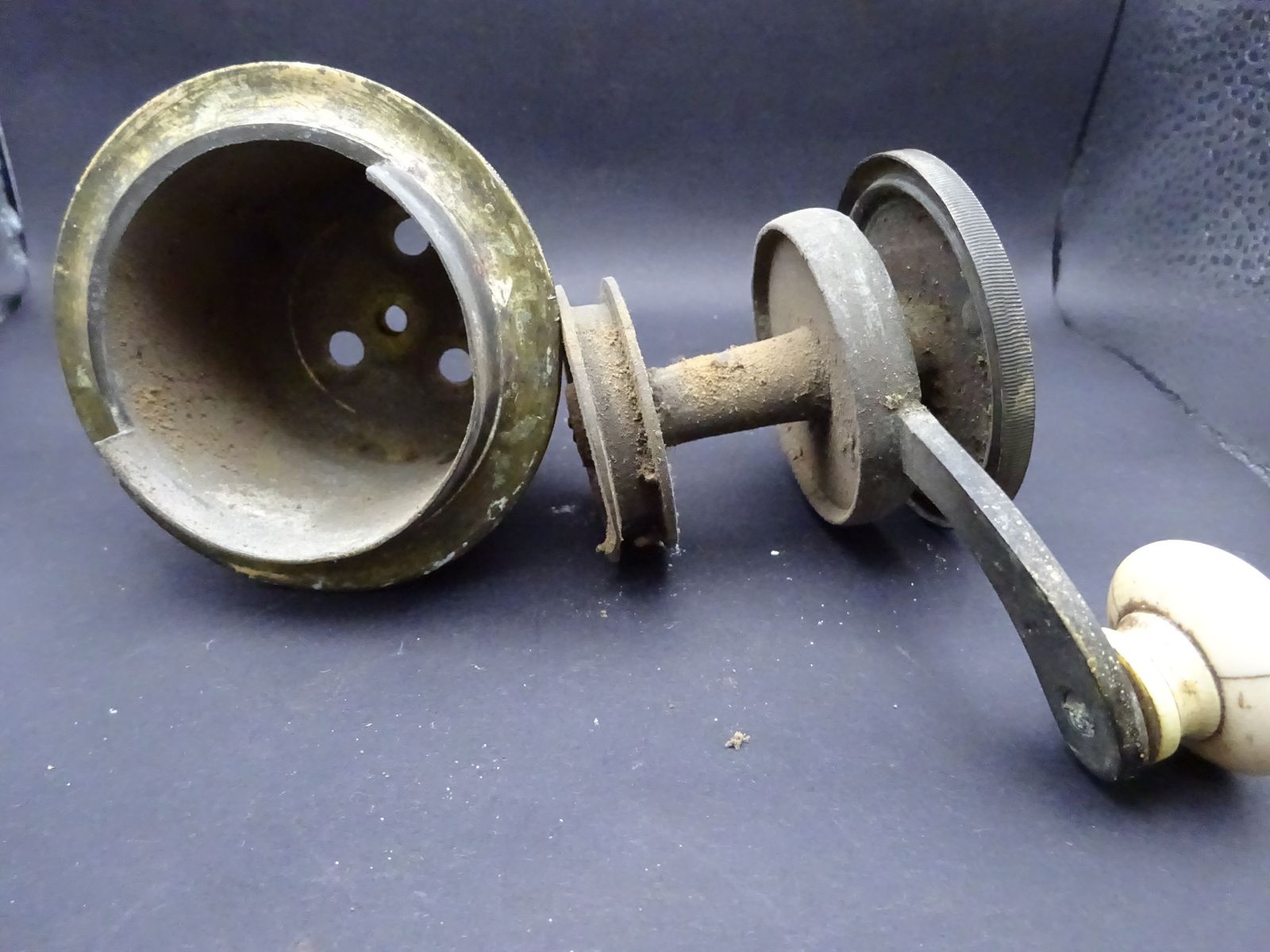 Original Antique Brass Servant/Butler Lever (Bl5) photo vinterior