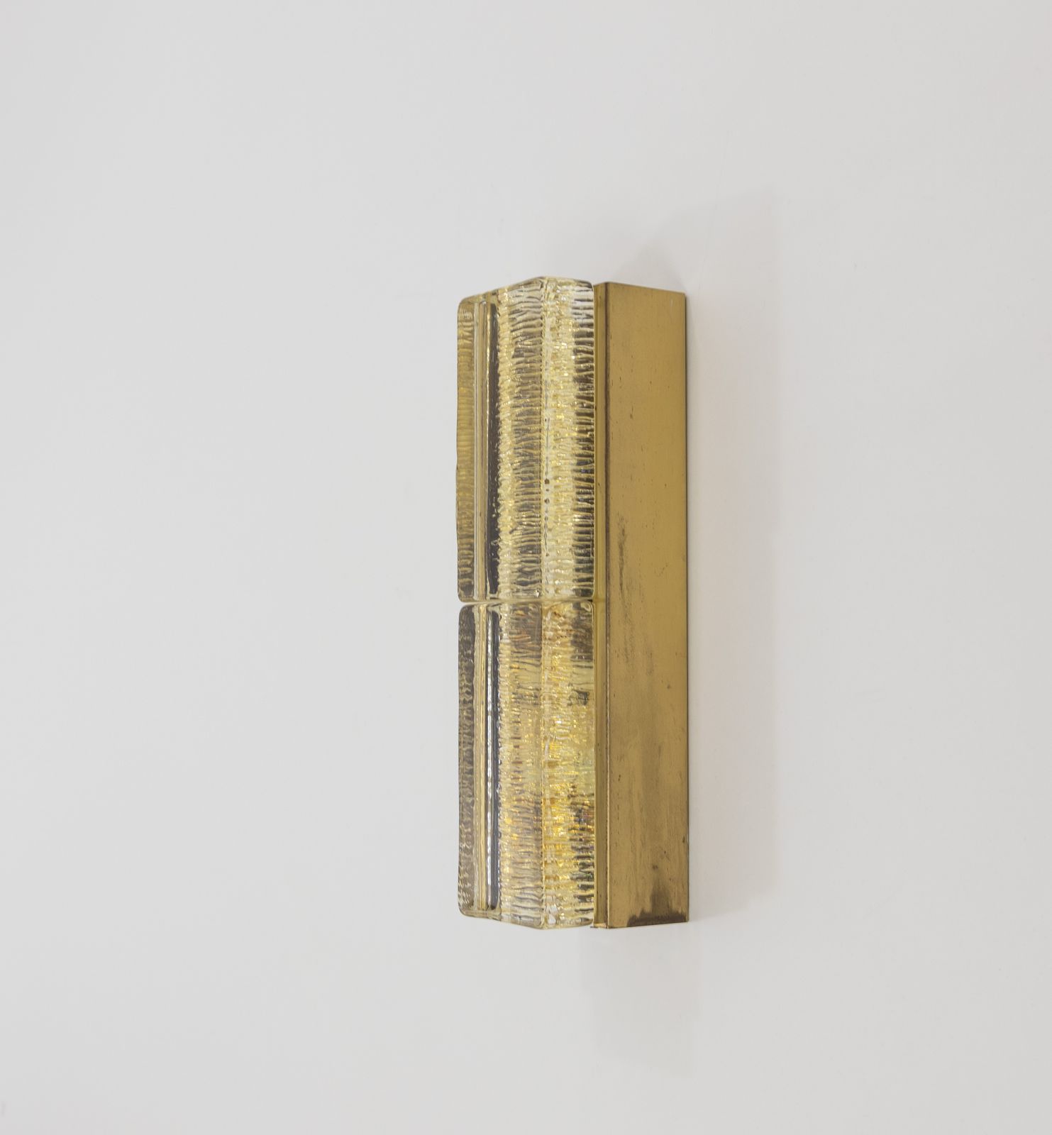photo furniture A Glass And Brass Double Atlantic Wall Lamp By Vitrika In Gold, 1970s