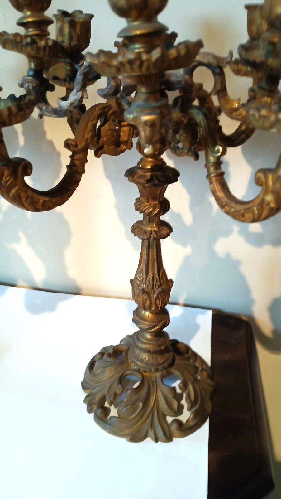 Large Pair Of 19th Century Gilded Bronze Candlesticks photo buy