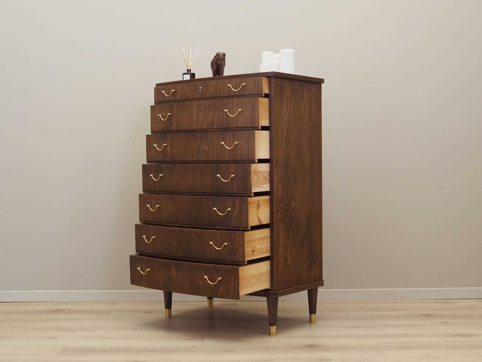 Walnootfineer Ladekast, Deens Design, Ca. Jaren 1960, Productie: Denemarken photo Meubels
