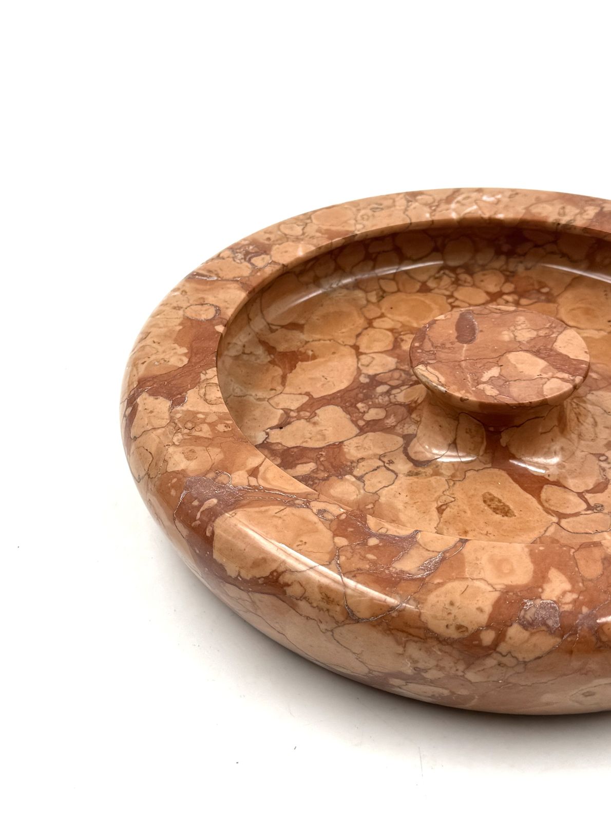 photo buy Angelo Mangiarotti, Red Marble Centerpiece / Bowl, Knoll International Italy, 1970s