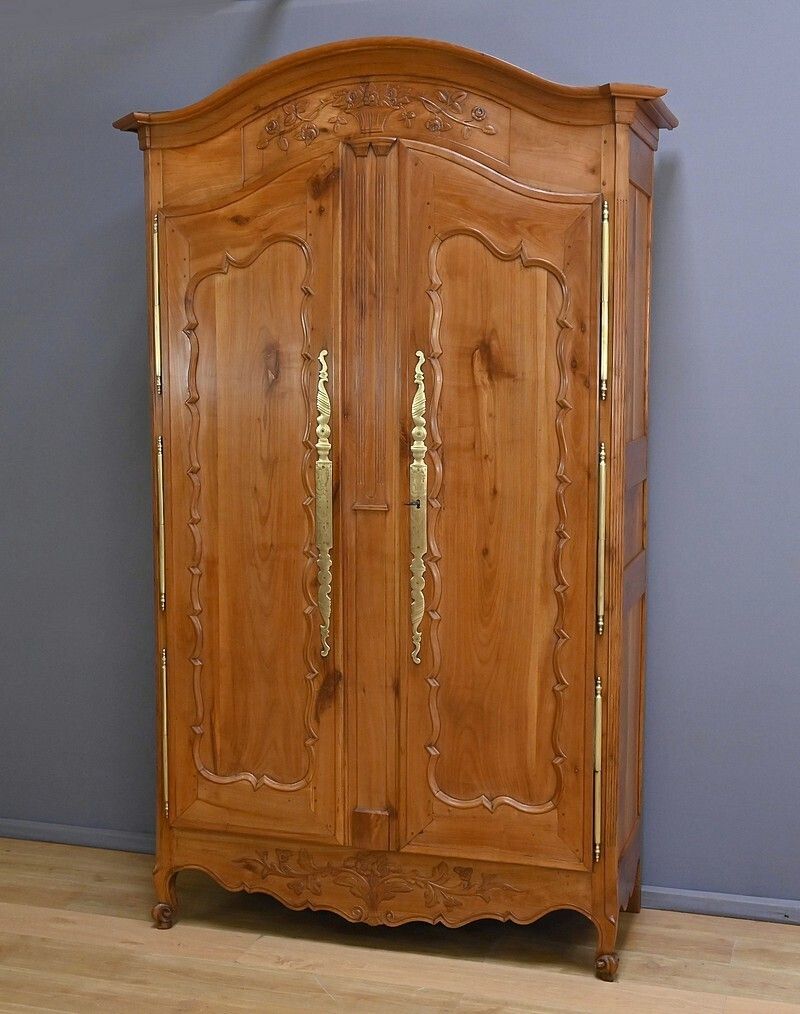 Nantaise Cherrywood Wardrobe, Louis XV Style – Part 1 Of The 19th Century photo buy