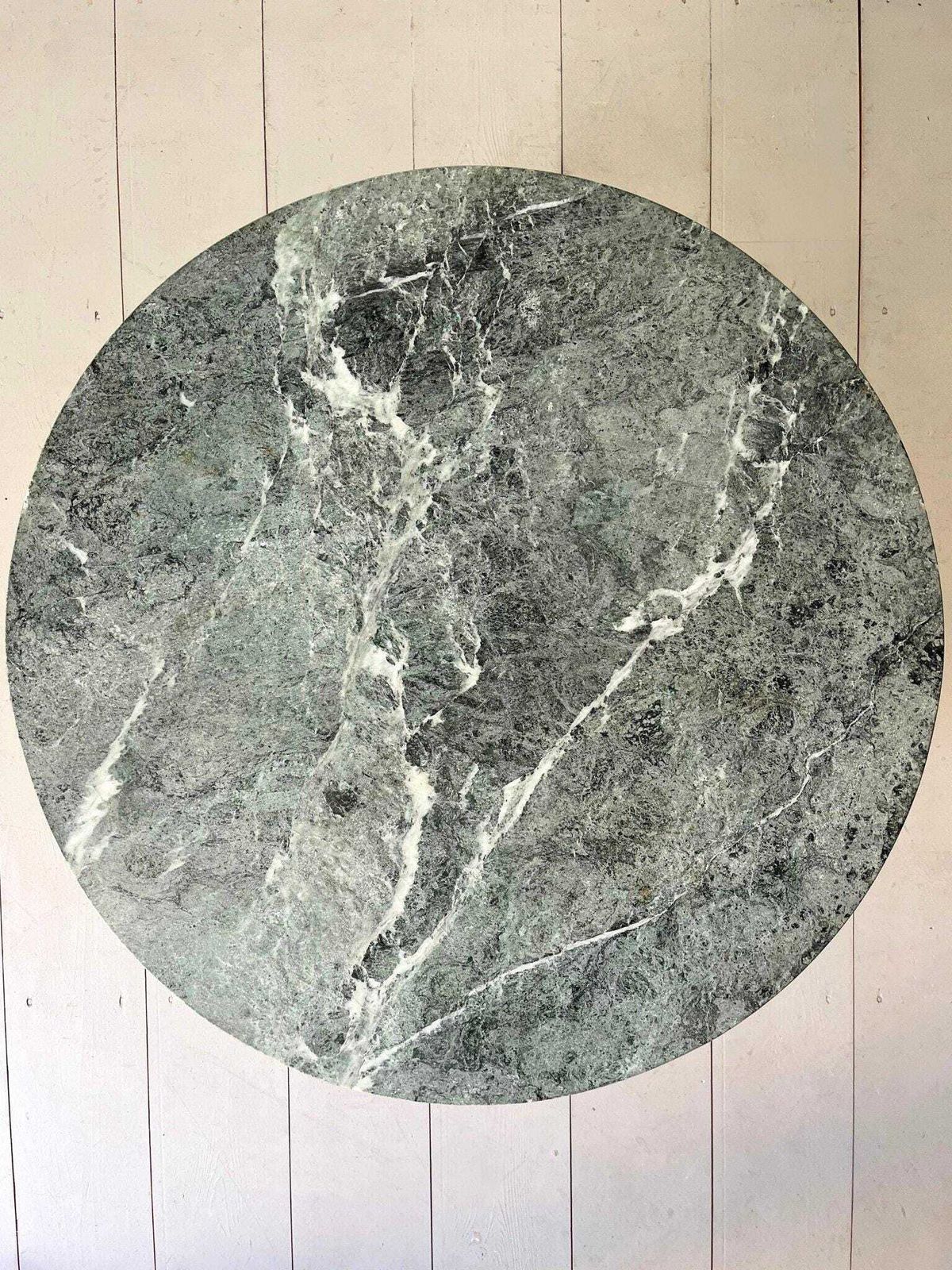Green Marble Coffee Table Mid Century Italian Circular Side Table With Brassed Legs photo 950.0