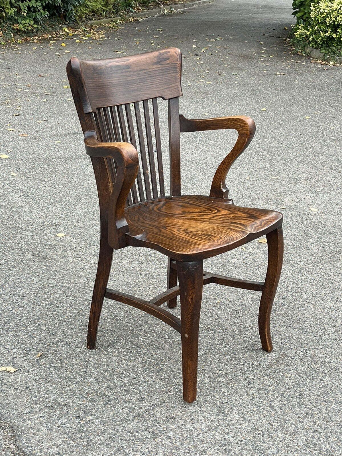 Edwardian Oak Desk Chair , Superb Quality, Stamped Boardmans photo Furniture