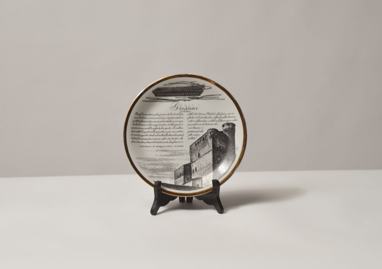 Ceramic Plate Piero Fornasetti, Cucina Piedmontese