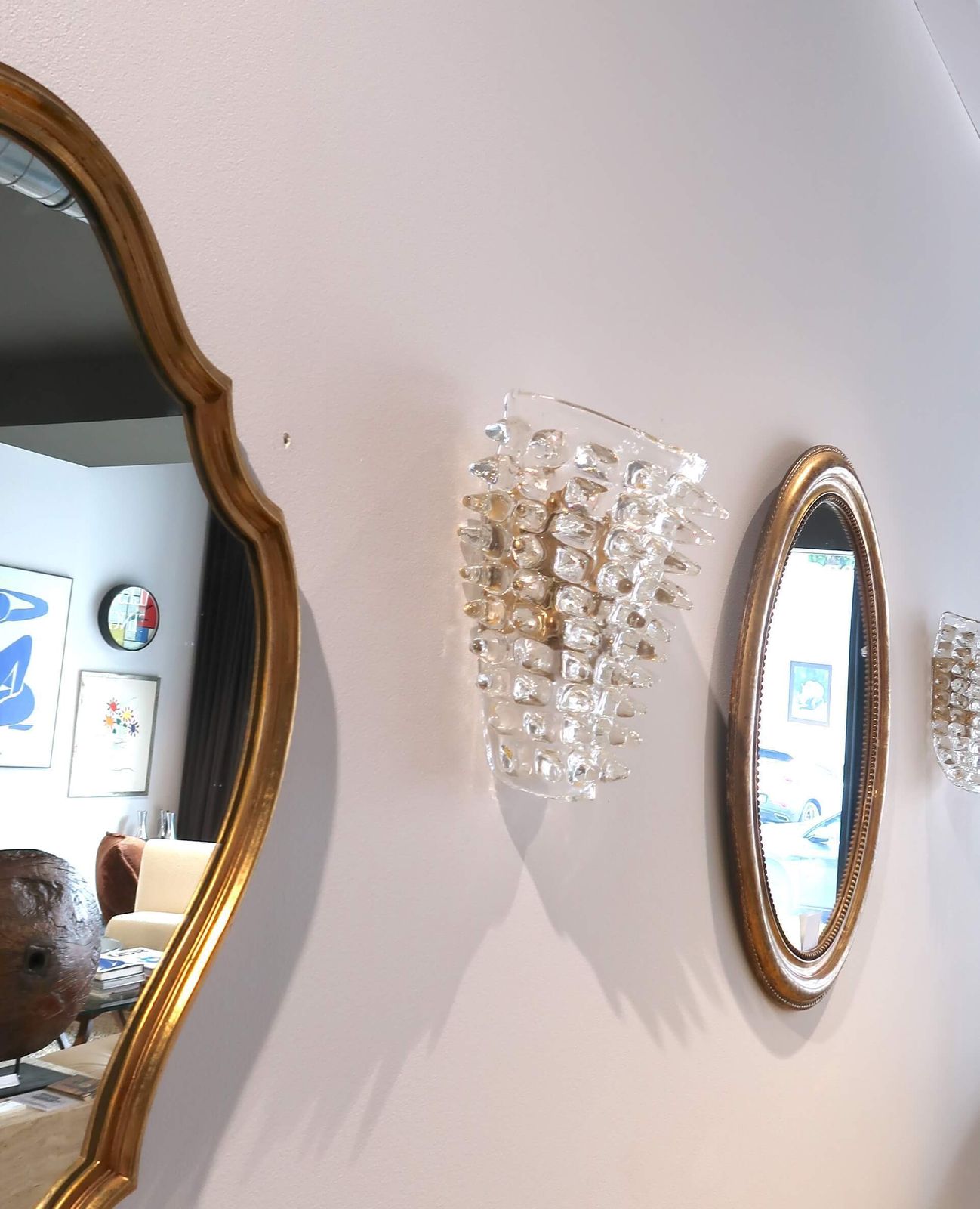 Mirror With Golden Wooden Frame, France photo furniture