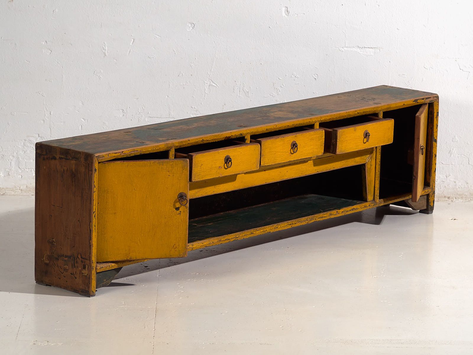 Antique Yellow Tv Cabinet (C.1900) #18 photo vinterior