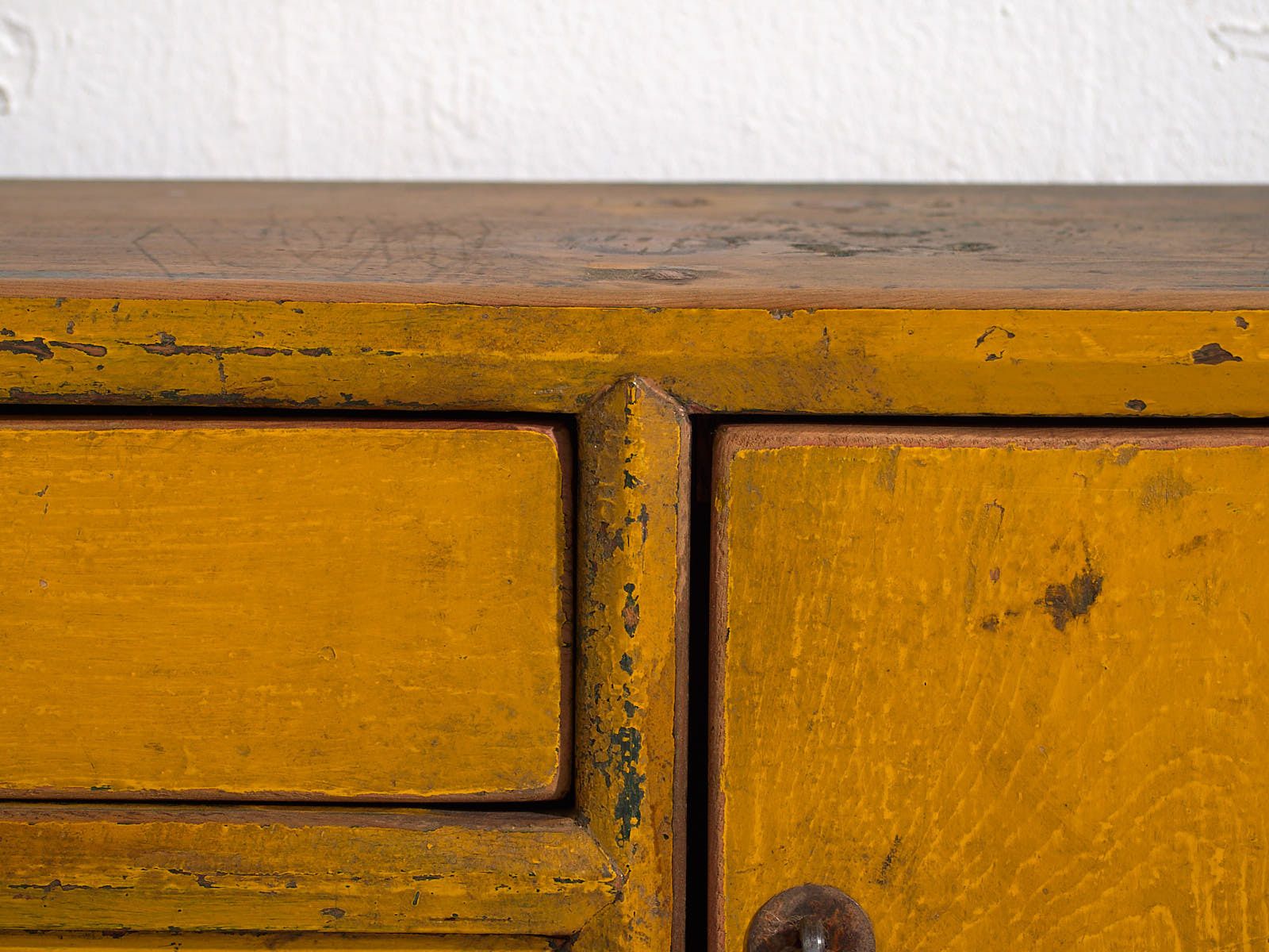 photo buy Antique Yellow Tv Cabinet (C.1900) #18