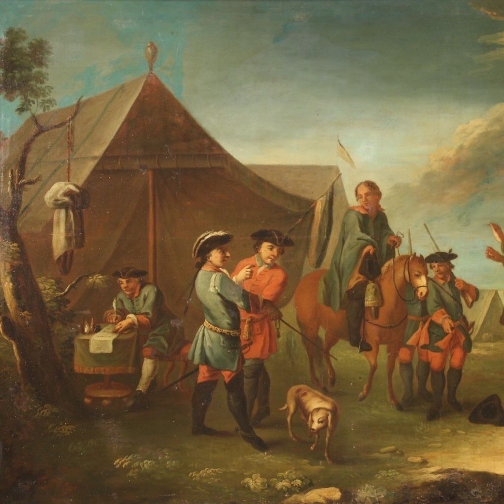 Great Napoleonic Painting From The First Half Of The 19th Century photo vintage