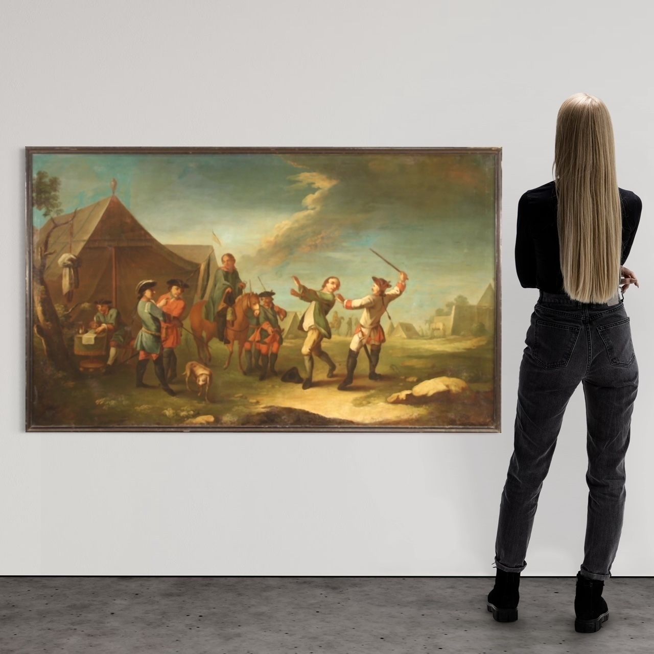 2250.0 Great Napoleonic Painting From The First Half Of The 19th Century photo