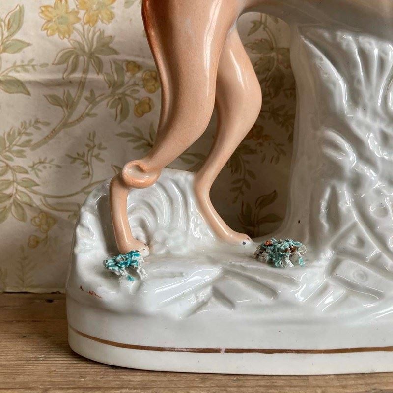 Pair Of Staffordshire Pottery Greyhounds photo vinterior
