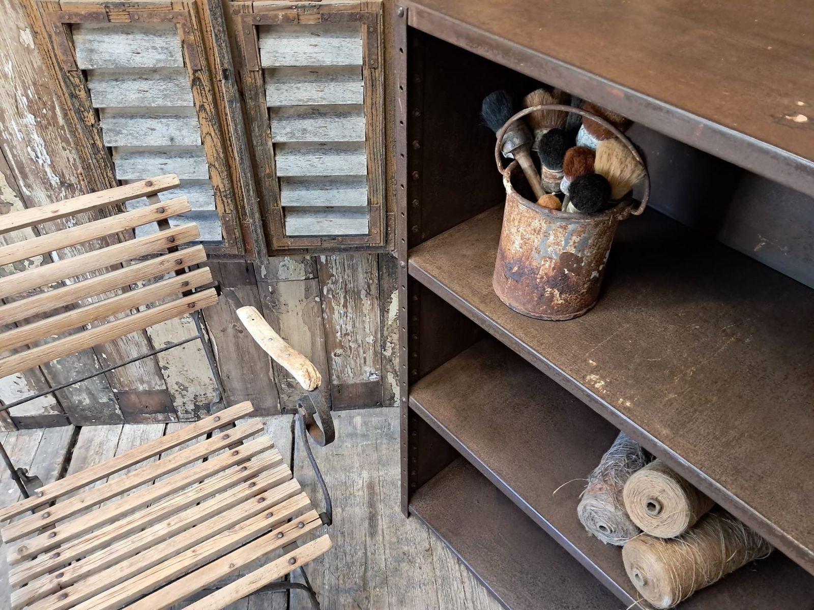 Industrial Metal Shelf Unit photo furniture