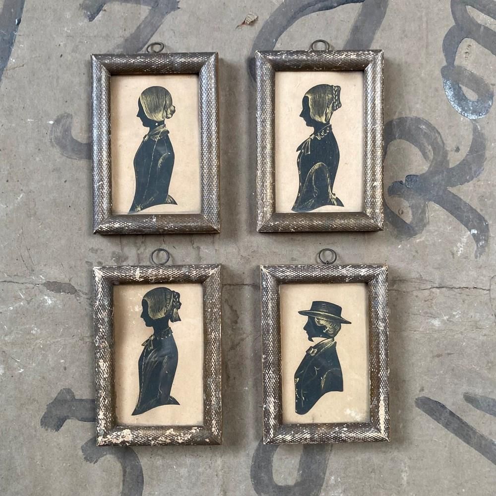 19th C. Silhouette Portrait   'Girl With Cravat' photo for sale
