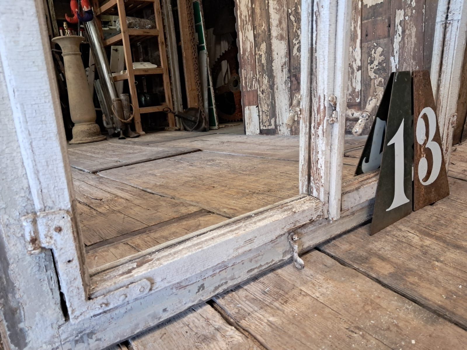 Wooden Mirrored Window No.13, 1950s photo vinterior