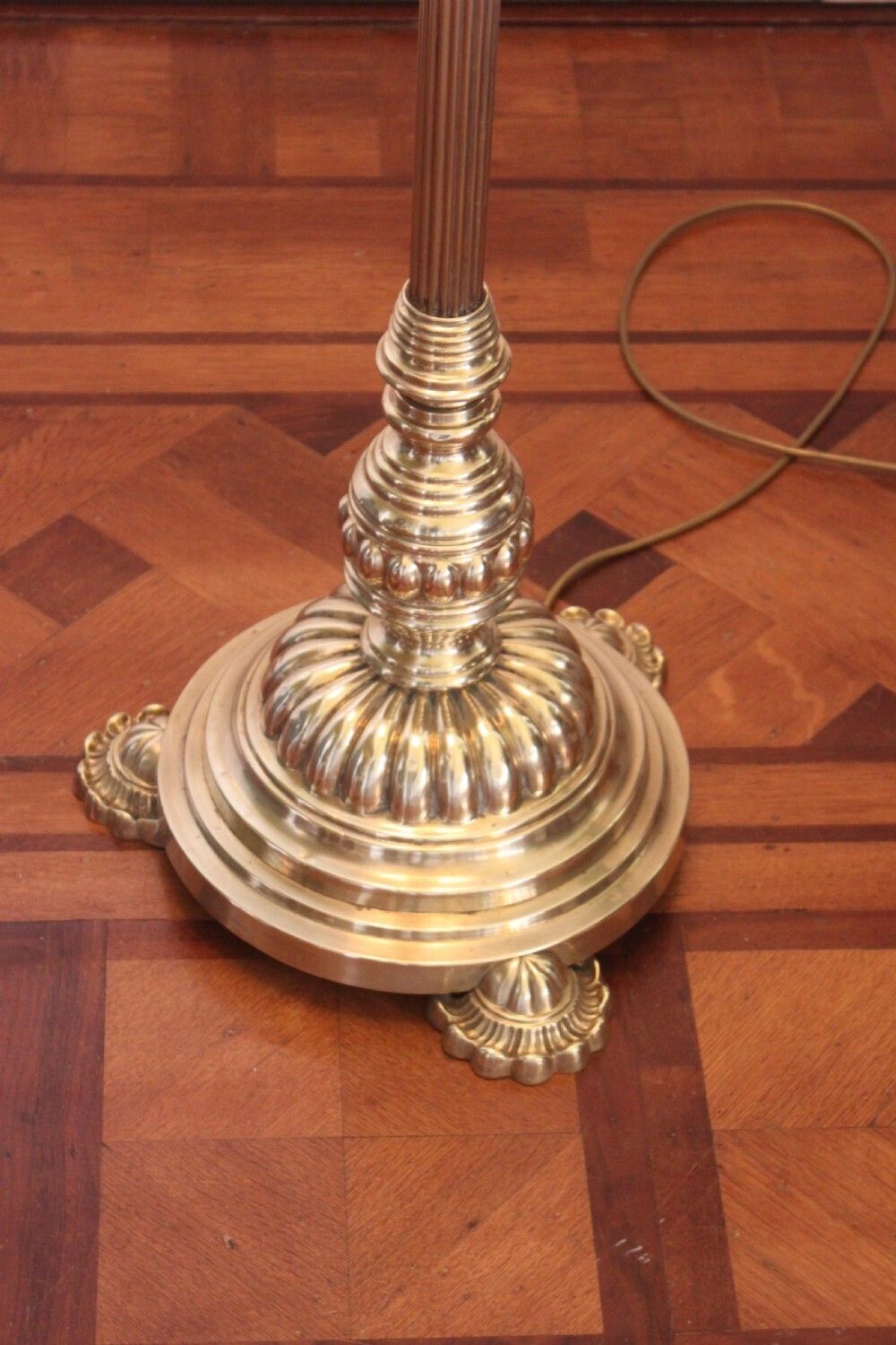 Victorian Telescopic Brass Standard Lamp photo furniture