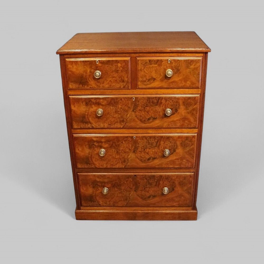 Edwardian Walnut Chest Of Drawers photo for sale