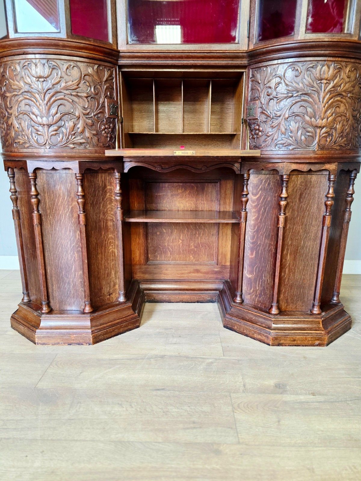 photo furniture Morris & Co Victorian Oak Cabinet/Desk Designed By George W Jack