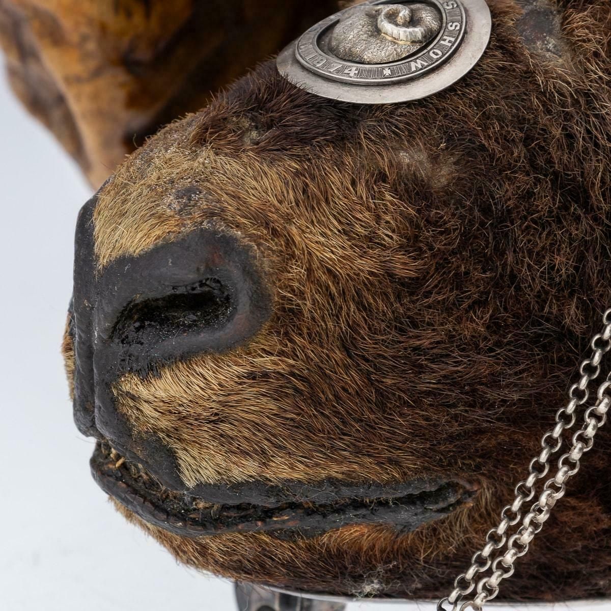 photo buy Antique 19th Century Victorian Silver Mounted Ram’s Head Snuff Mull C.1874