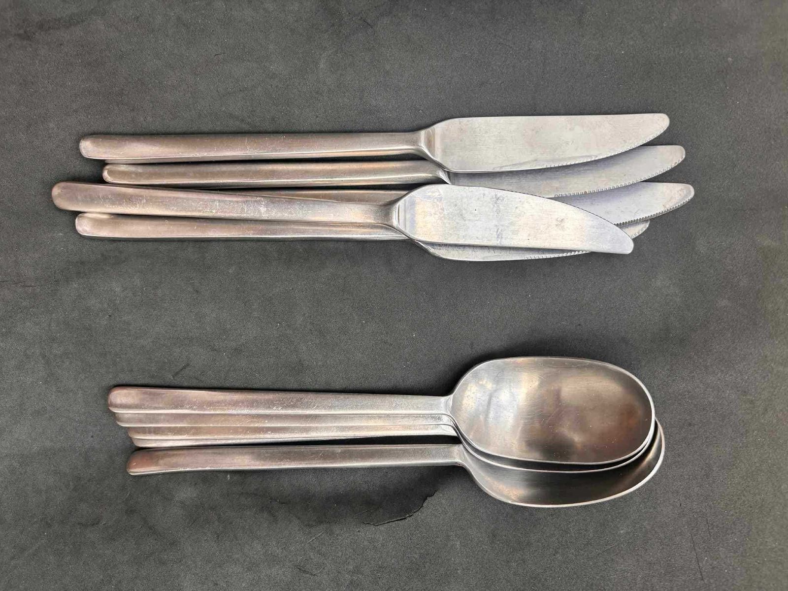 photo for sale Vintage Ikea Data Flatware Stainless Steel Carl Gustaf Jahnsson 5 Knives And 5 Spoons Vintage 90s Post Modern Design Every Day Cutlery